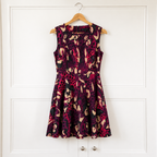 French Connection Cotton Mini Dress Purple UK 8