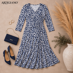 Artigiano Dark Airforce Blue White Jersey Dress UK 16