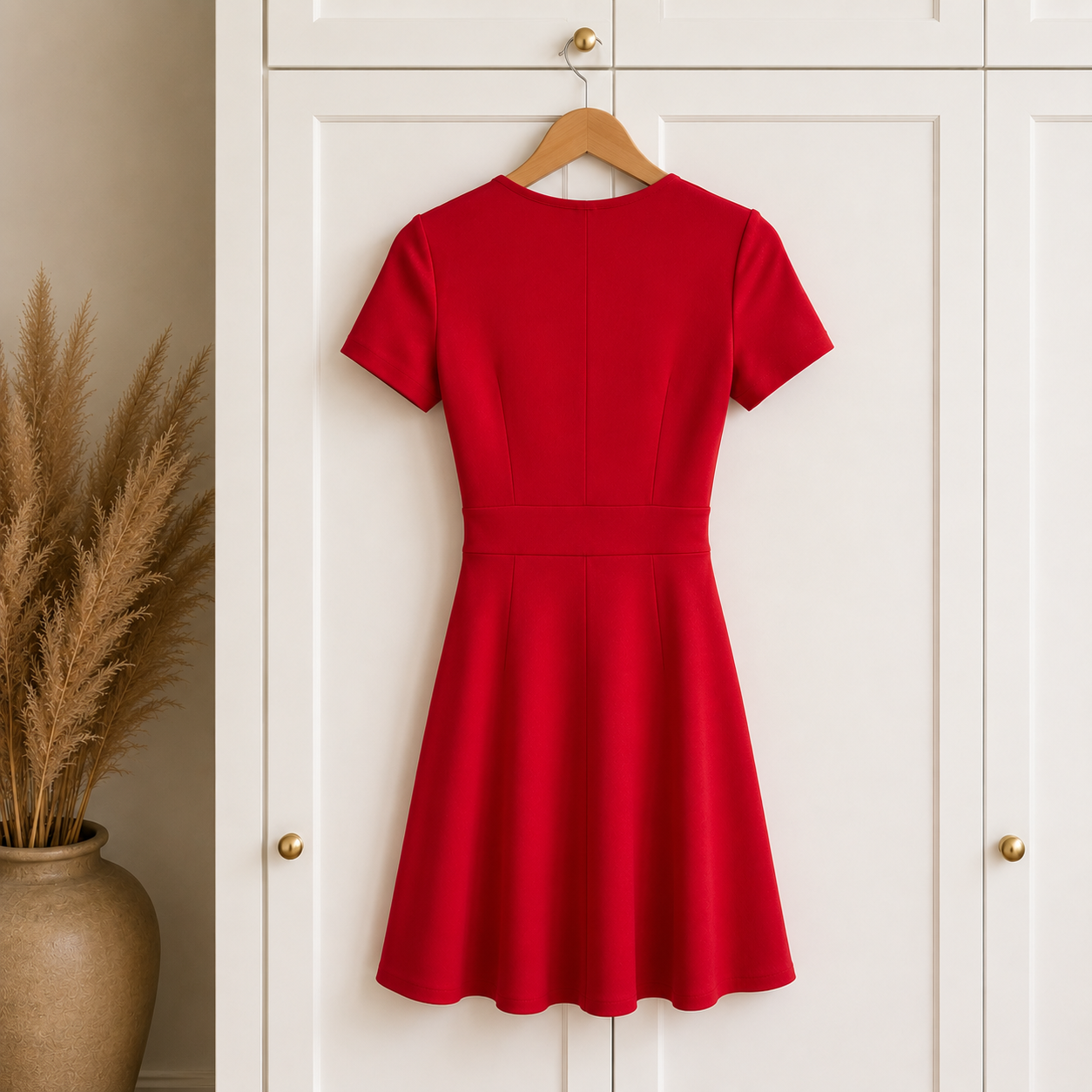 Zara Hot Pink Short Sleeve Skater Dress UK 10