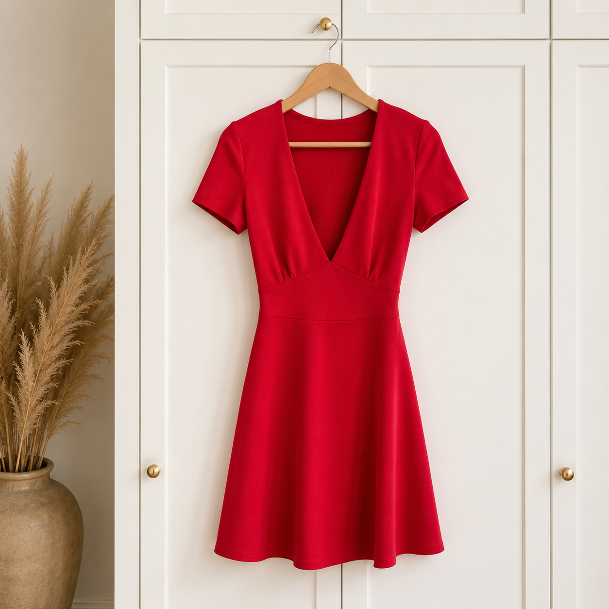 Zara Hot Pink Short Sleeve Skater Dress UK 10