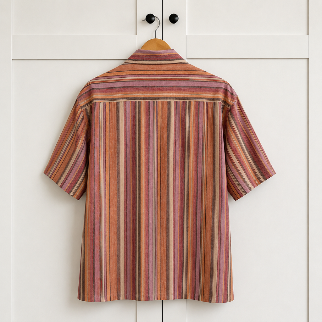 Chevignon Hawaiian Stripe Floral Camp Collar Shirt XL