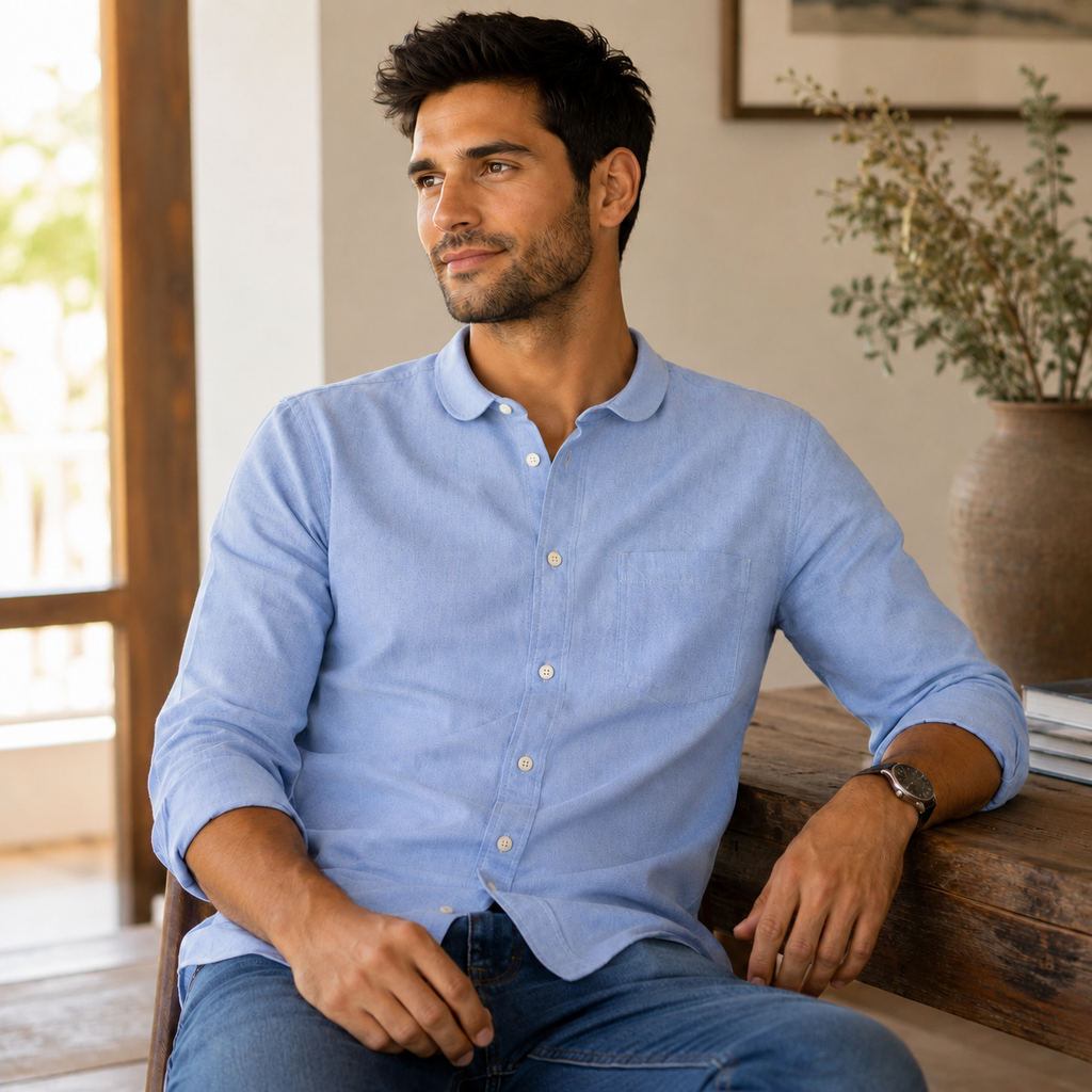 Scotch & Soda Blue Cotton Shirt Size L