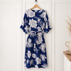 Part Two Blue White Floral Kaftan Dress UK 10