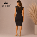 Save The Queen Black Cream Embroidered Sequin Trim Dress  XL UK 14/16