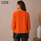 COS Orange Twist Front Top UK 10