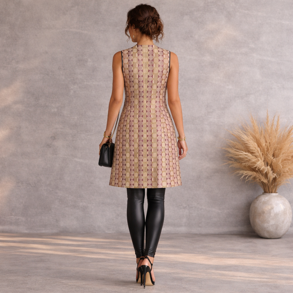 Haute Baso Burgundy & Gold Jacquard Jacket UK 14
