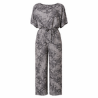 FRENCH CONNECTION Annikki Grey Crepe Reptile Jumpsuit UK 10