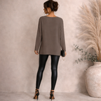 OSKA Sage Green Asymmetric Wool Mix Top UK 14/16