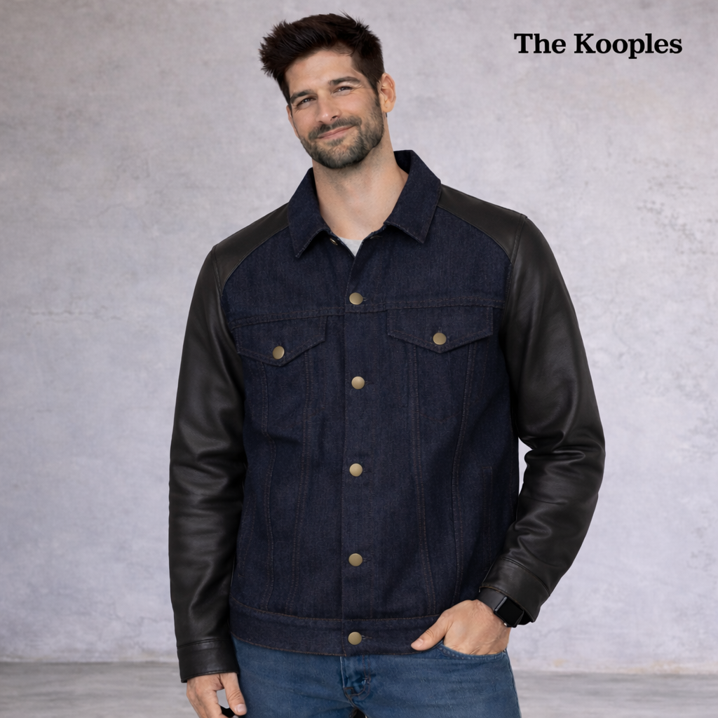 The Kooples Mens Slim Fit Blue Denim Jacket UK 38