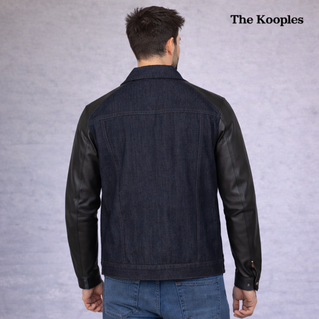 The Kooples Mens Slim Fit Blue Denim Jacket UK 38
