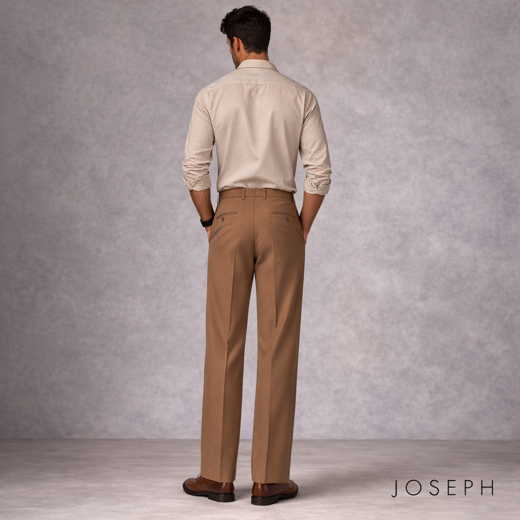 Joseph Jack Camel Techno Wool Tailored Trousers Size 42 XXL
