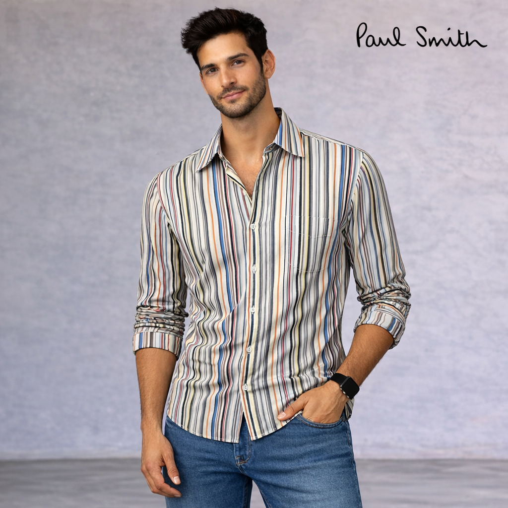 Paul Smith Multicoloured Cotton Striped Shirt UK L