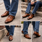 Joseph Cheaney Mens Aiden Mahogany Leather Derby Shoes UK 9.5/10F