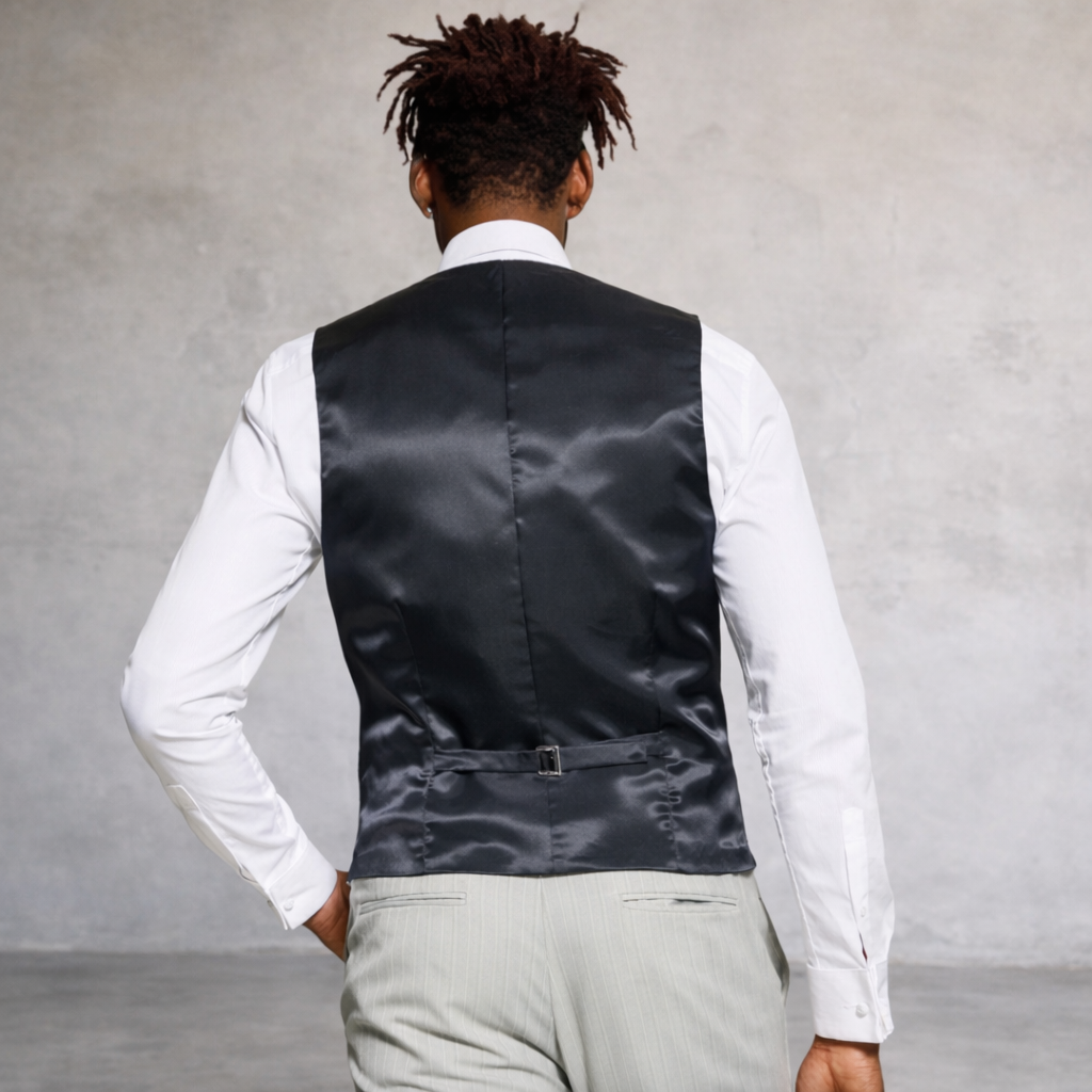 Topman Slim Cut Grey Pinstripe Waistcoat 40"