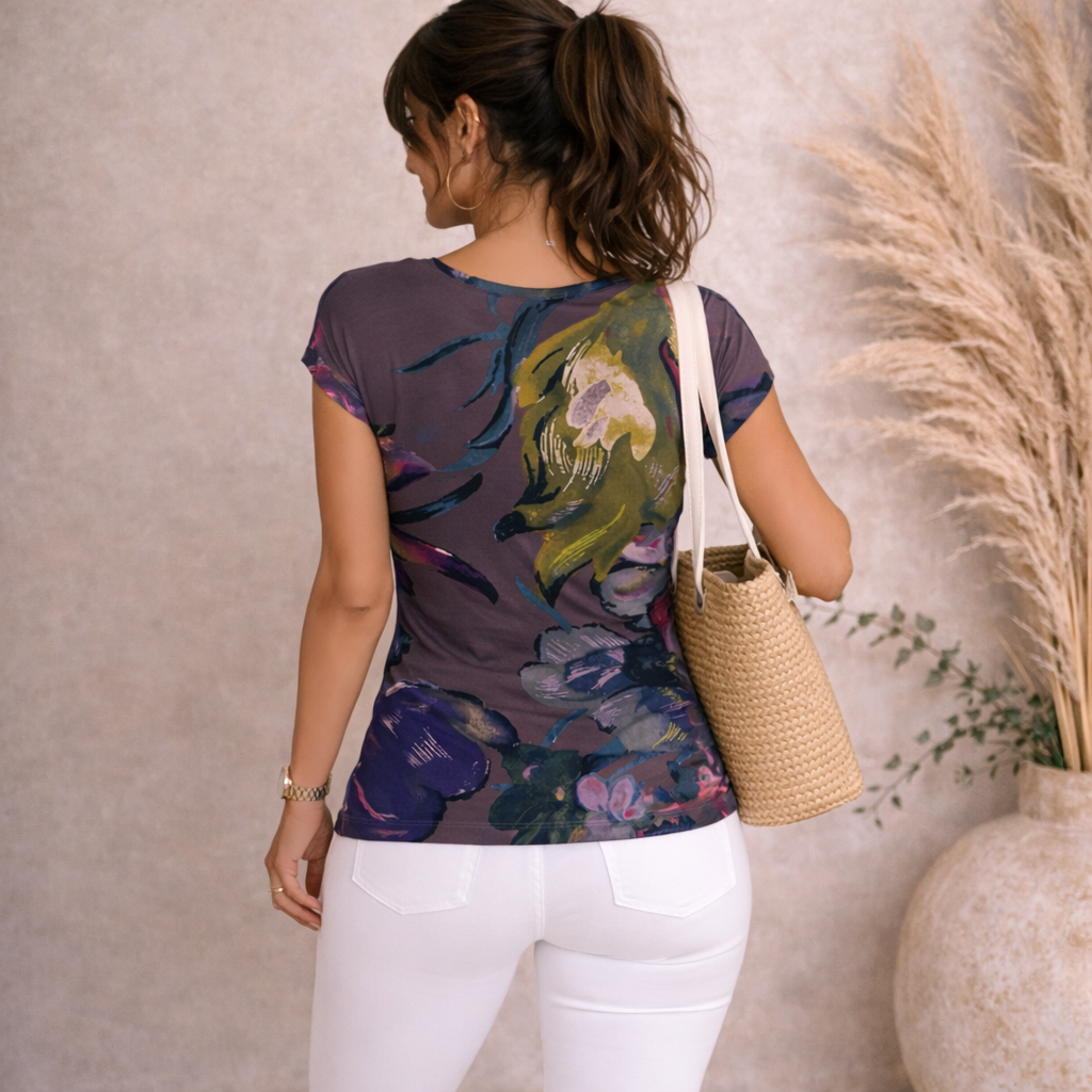 Ted Baker Multi Coloured Twist Sleeveless Silky Top UK 8