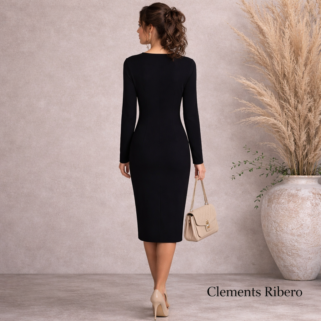 Clements Ribeiro Navy Embellished Jumper Dress UK 10