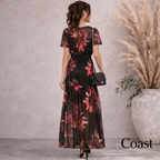 Coast Floaty Chiffon Floral Maxi Dress UK 6