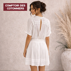 Comptoir des Cotonniers White Cheesecloth Dress UK 12