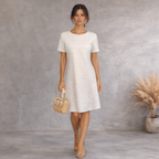 Dorothy Perkins White 'Quilted" Dress UK 12