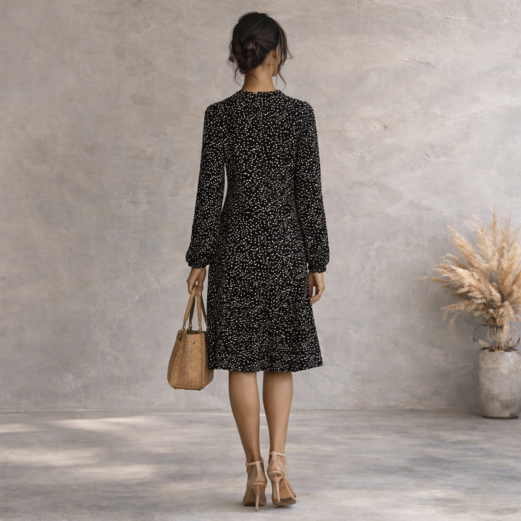 Urban Gypsy Black White Star Print Oversized Dress UK 6