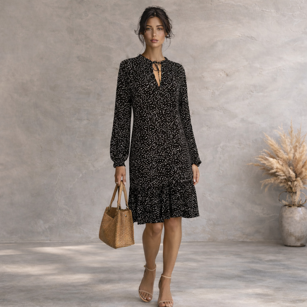 Urban Gypsy Black White Star Print Oversized Dress UK 6