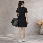 Fabletics Black Yani Mini Jersey Dress UK 8/10