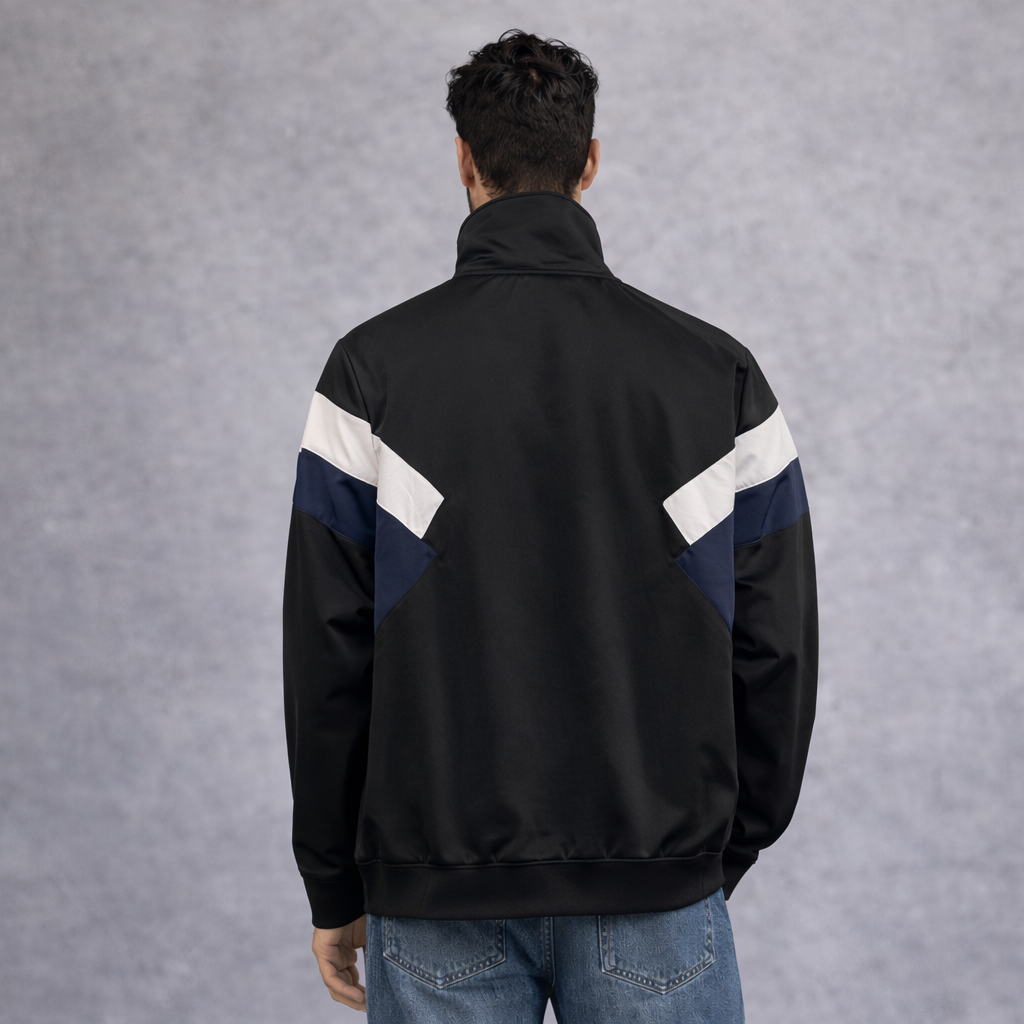 Criminal Damage Black Navy Zip Track Jacket Size S