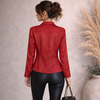 Etro Blood Red Silk Long Sleeve Shirt UK 10
