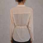 HD In Paris Anthropologie Blush Pink Tunic Top  Size M
