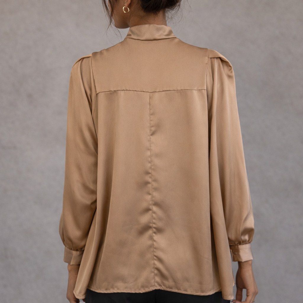 Ikrush Paris Jayda Oversized Silky Satin Blouse UK 14