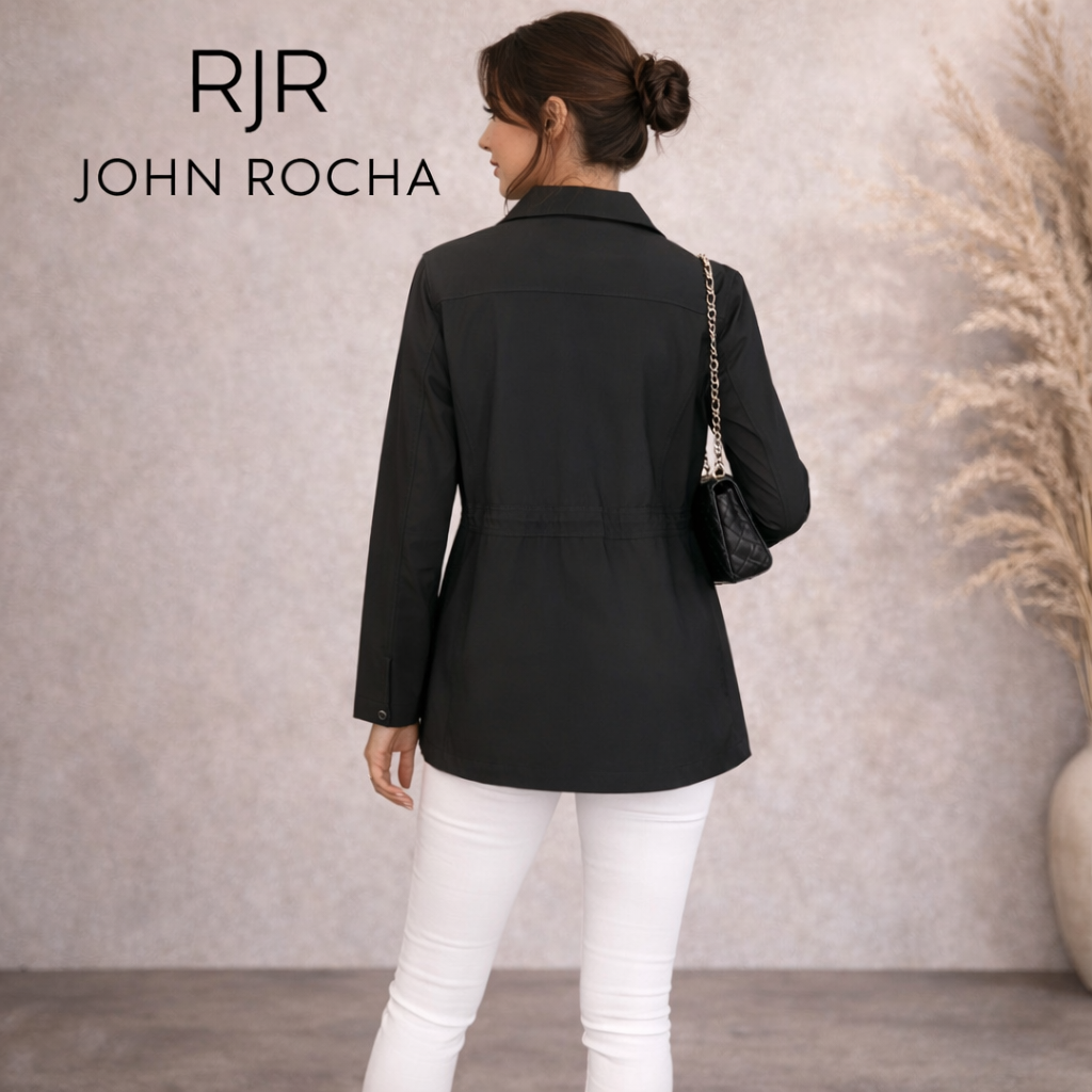 RJR John Rocha Grey Windbreaker Lightweight Jacket UK 12