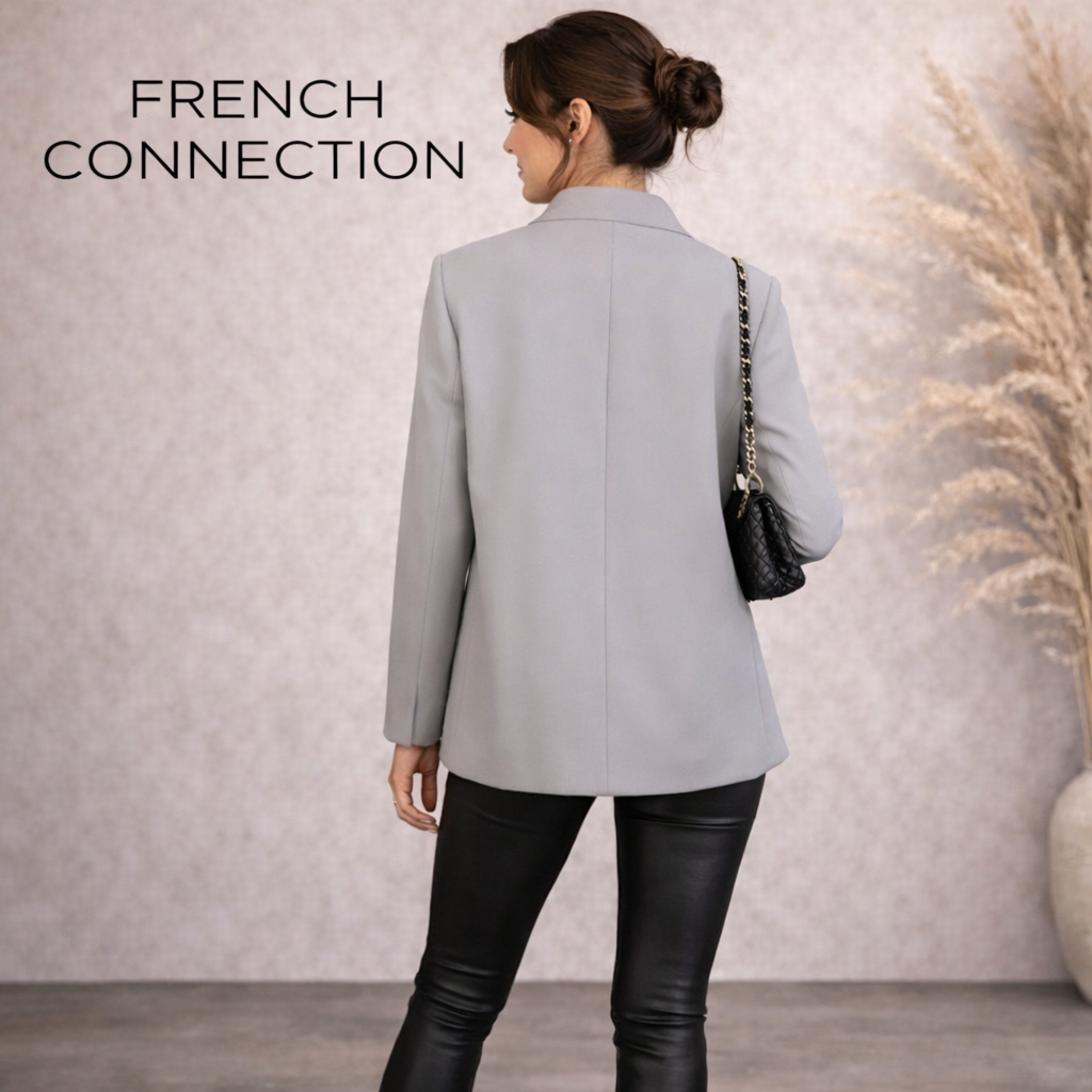French Connection Pale Grey Blue Jacket UK 12