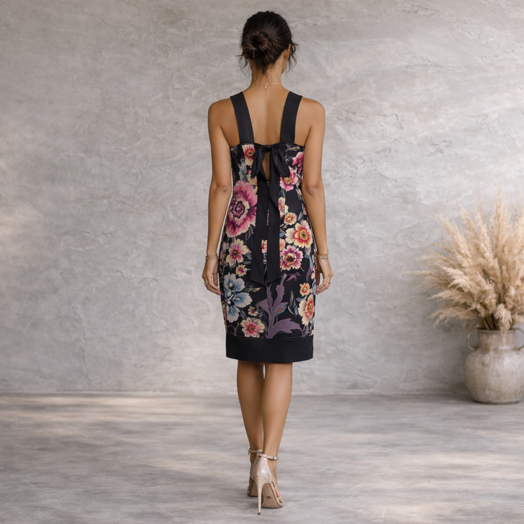 Ted Baker Multicoloured Silk Floral Slip Dress Sz 2 UK 10