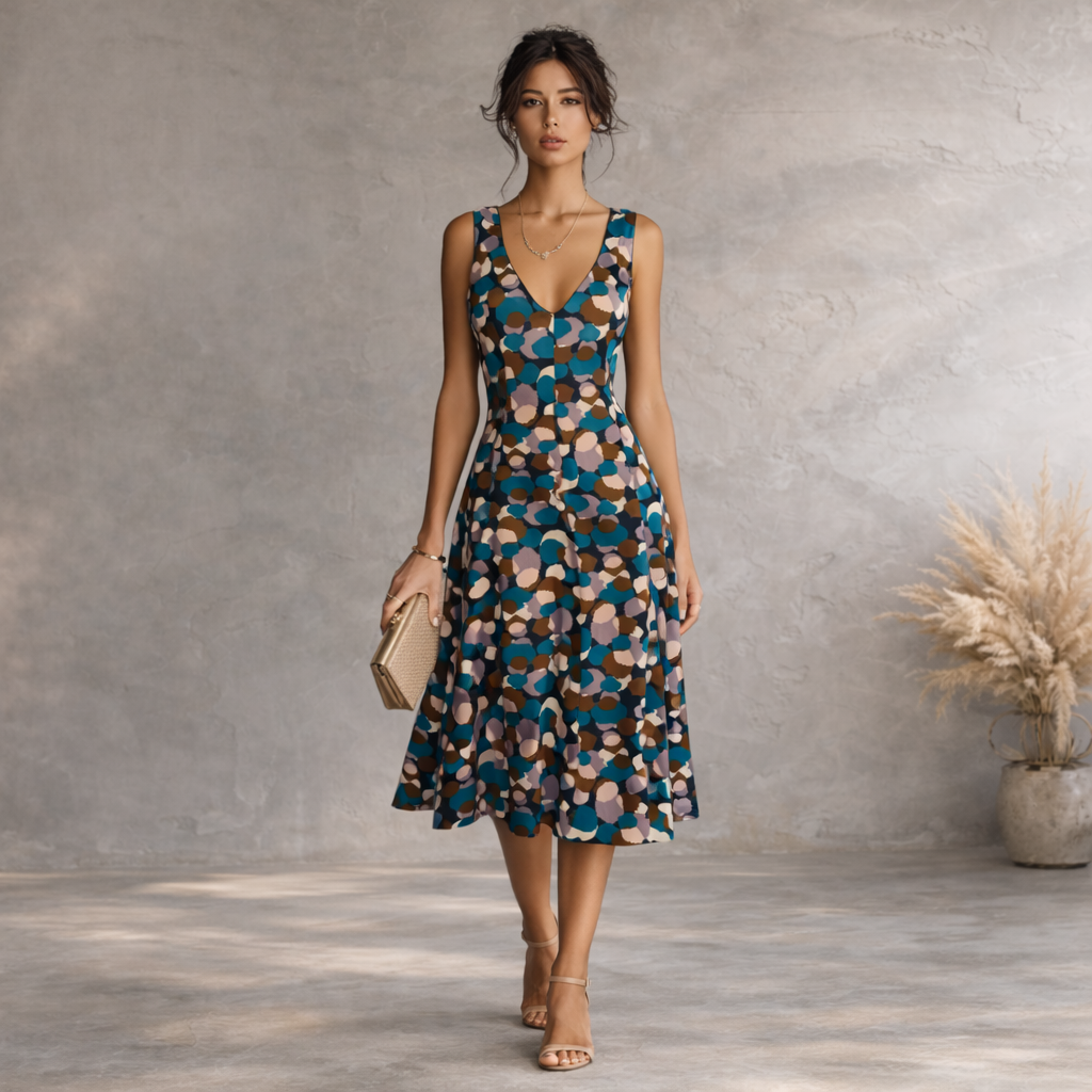 Jasper Conran Multicoloured Silk Dress UK 8