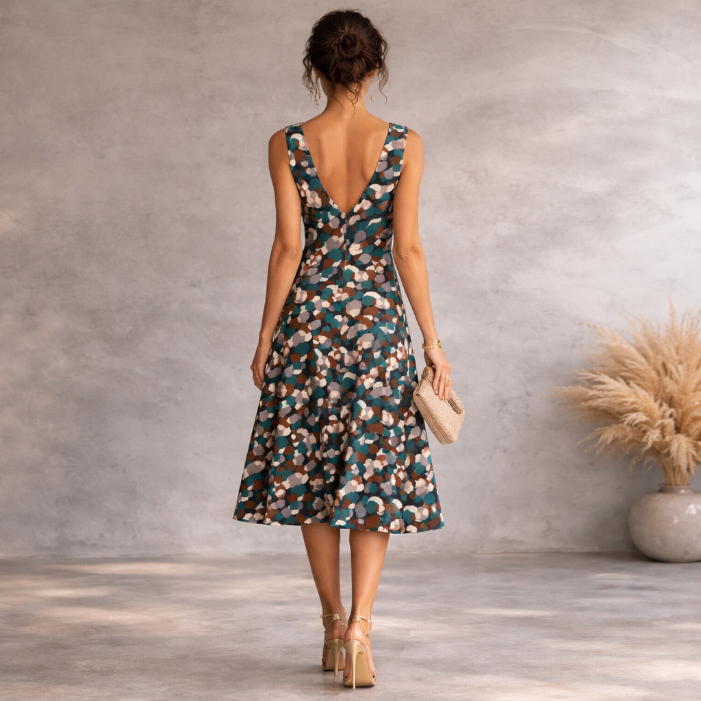 Jasper Conran Multicoloured Silk Dress UK 8