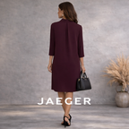 Jaeger Vintage Maroon Crepe Oversize Dress UK 6