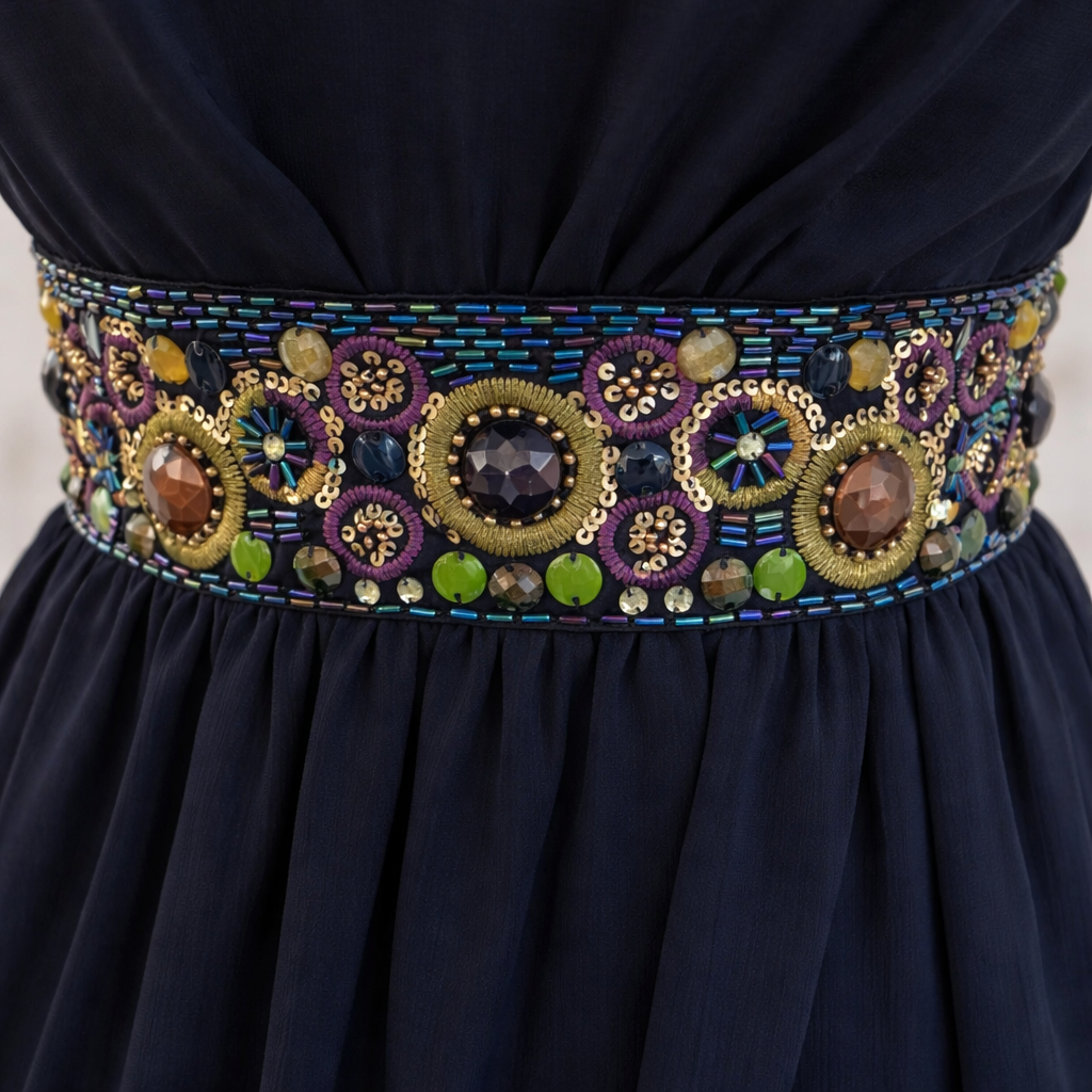 Matthew Williamson Butterfly Navy Embellished Dress UK 10