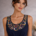 Matthew Williamson Butterfly Navy Embellished Dress UK 10