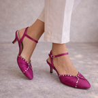 Benjamin Adams Pink Silk Diamante Occasion Shoes UK 5
