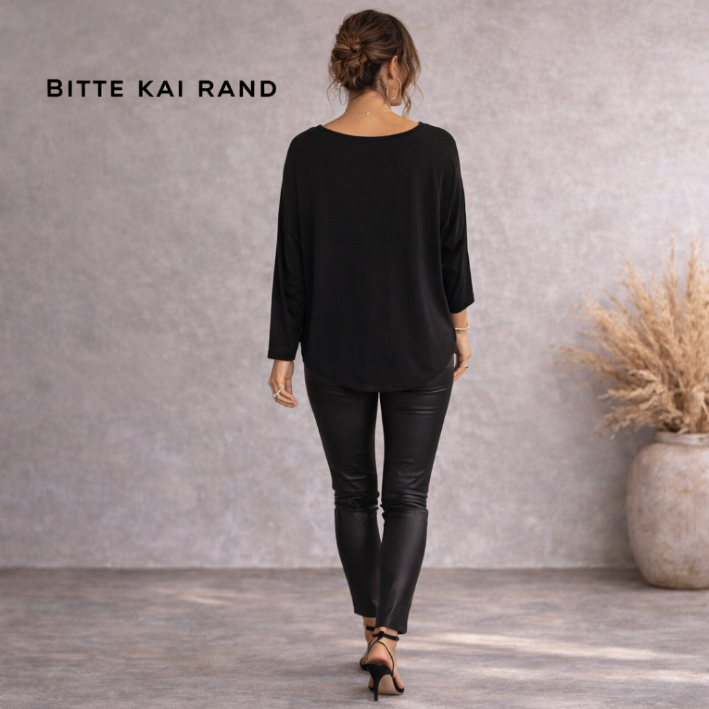 Bitte Kai Rand Grey Black Long Sleeve Top UK 8/10
