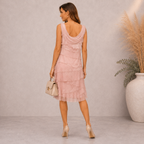 Obsession Pale Pink Silk Layered Dress UK 10