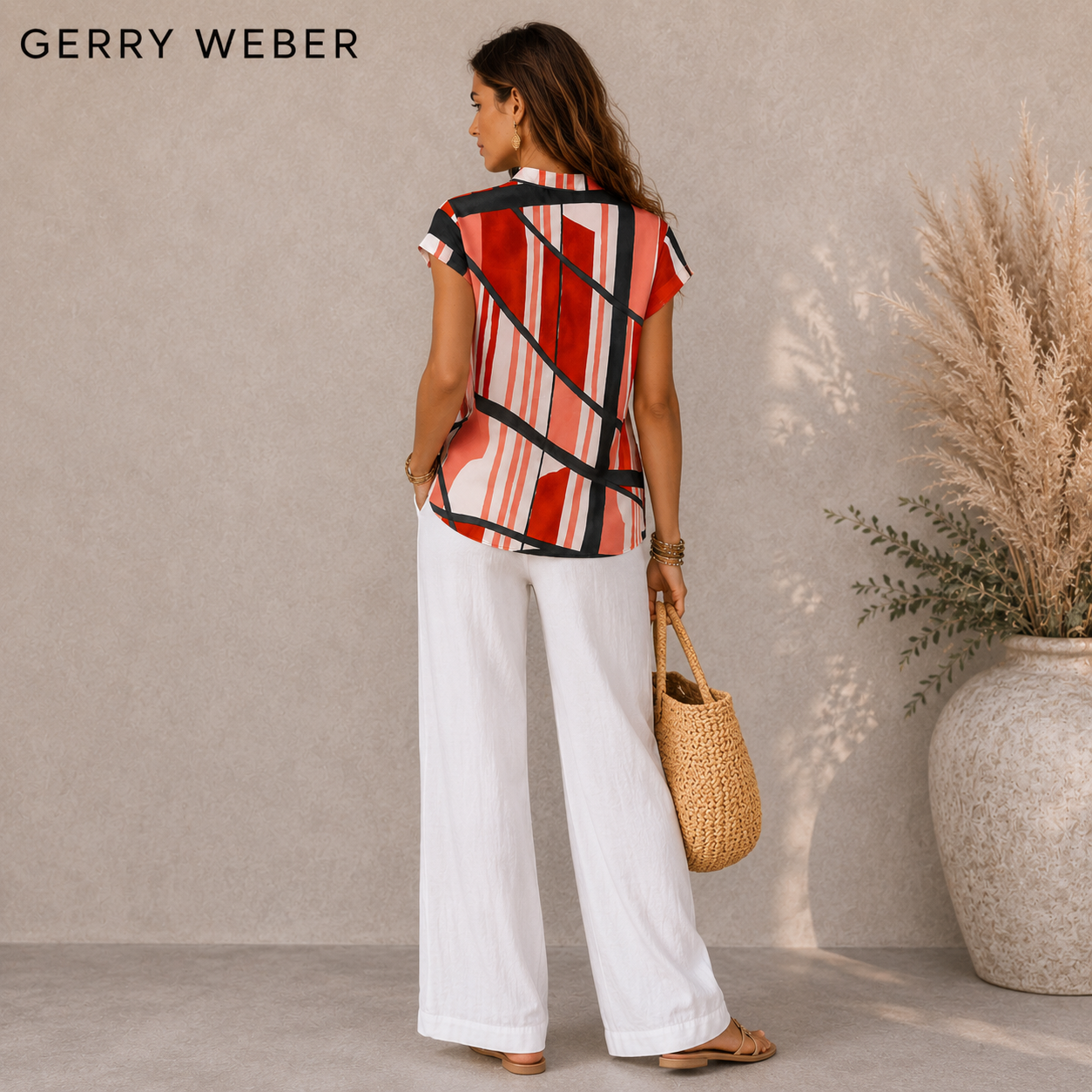 Gerry Weber Multi Coloured Silky Top UK 8