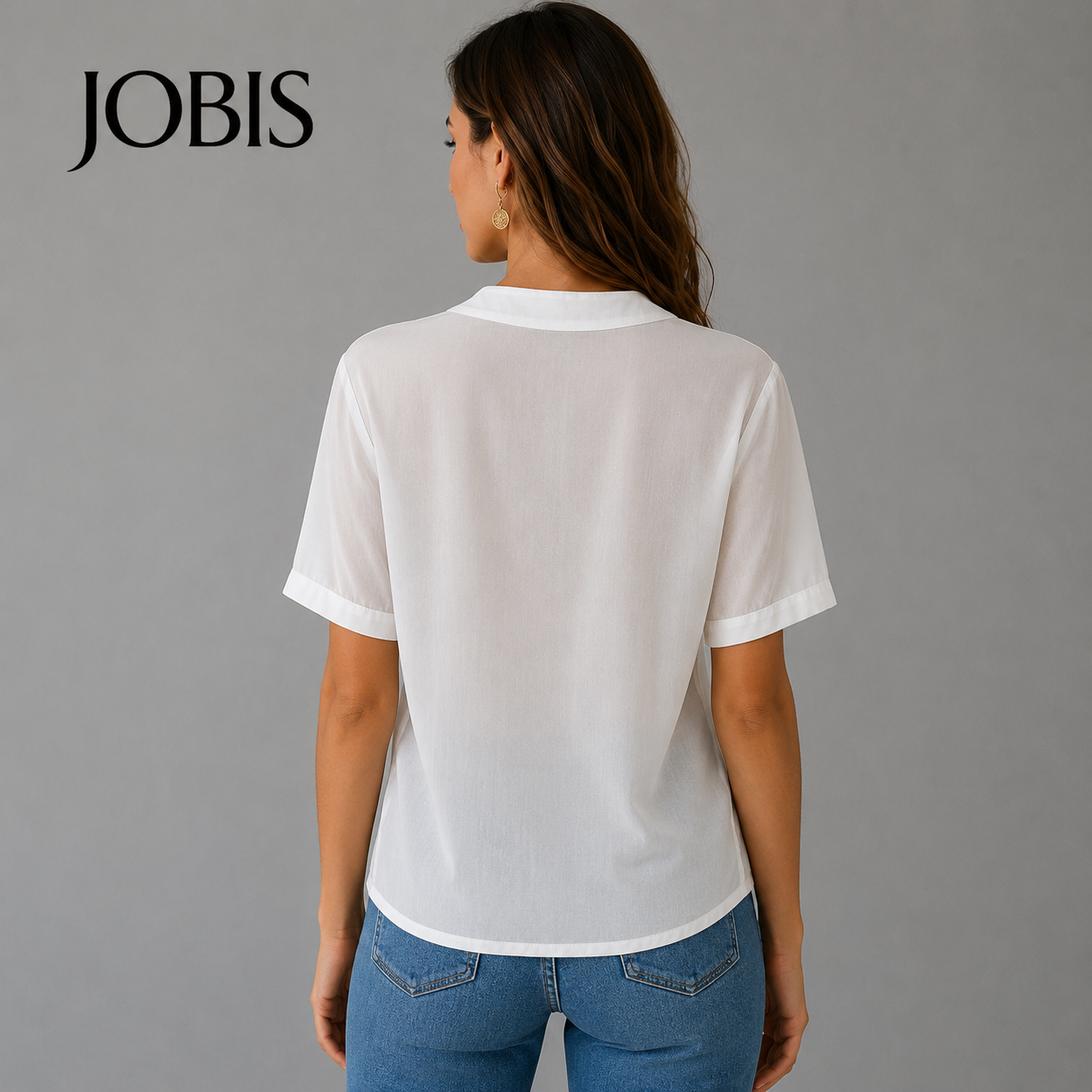Jobis White Short Sleeve Top UK 8