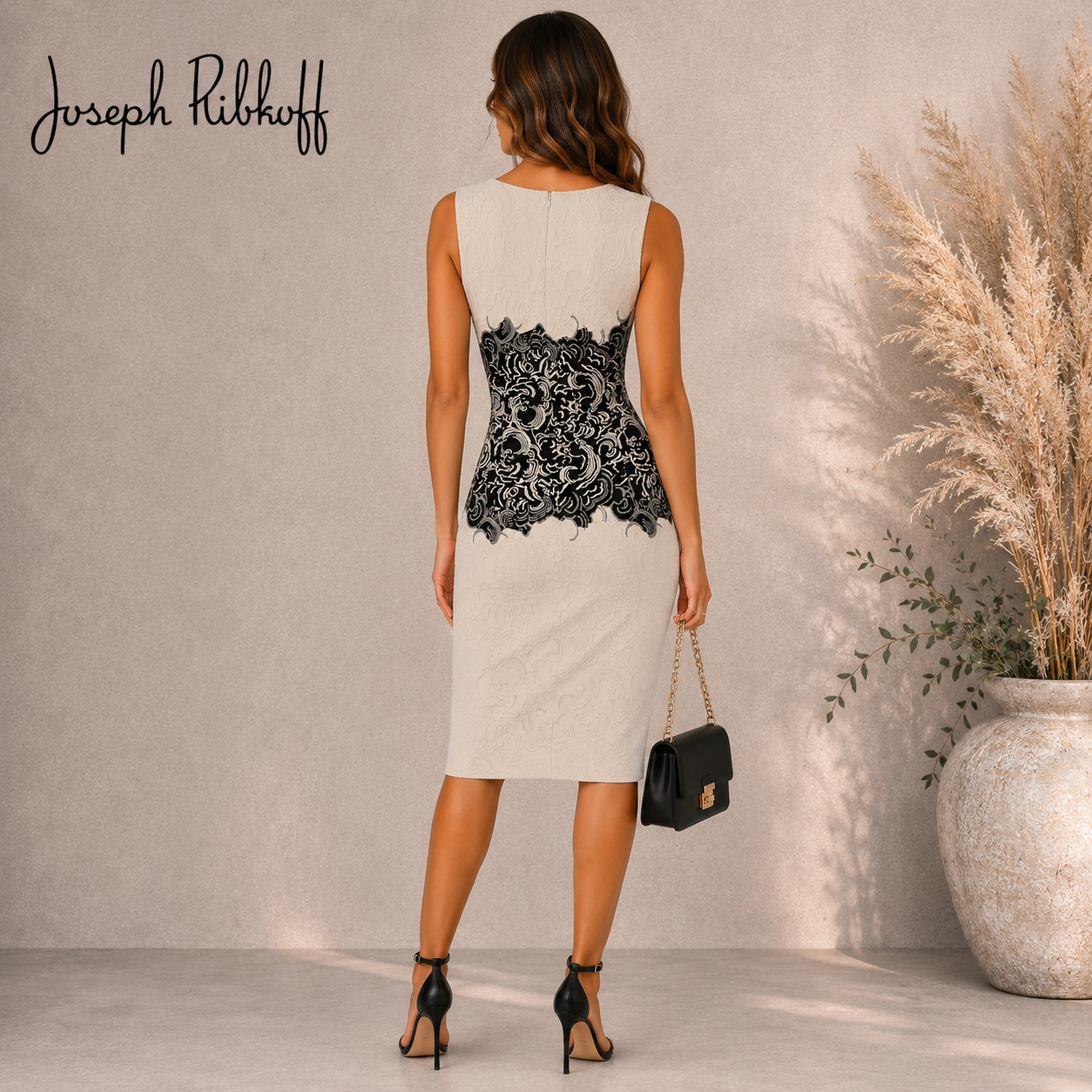 Joseph Ribkoff Black &  White Pencil Dress UK 8