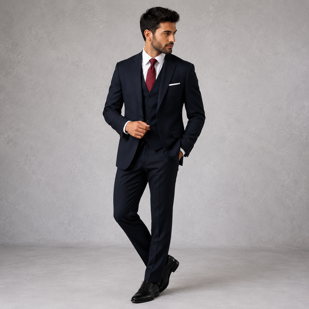 Skopes Mens Navy Madrid Suit Jacket Size 46R