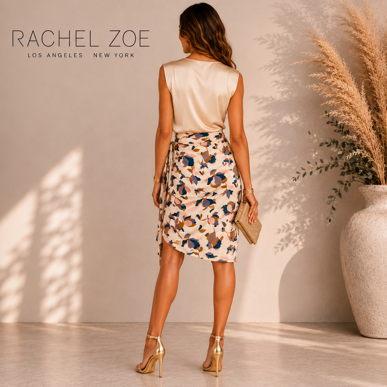 Rachel Zoe White Floral Tie Wrap Mini Skirt UK 10/12