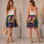 Morgan De Toi Multi Coloured Mulberry Silk Skirt UK 8
