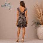 MILLY New York Black Pink Sleeveless Silk Dress UK 10