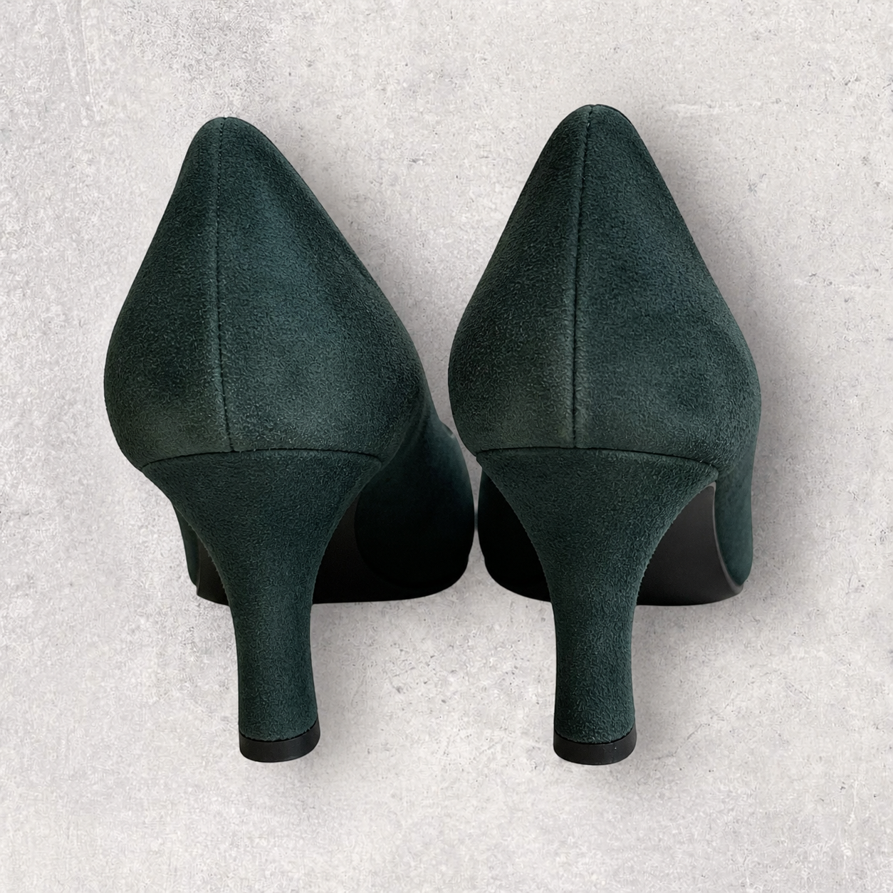 Roland Cartier Dark Green Suede Court Shoes UK 4