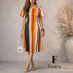 Finery London Stripe Cotton Dress UK 10